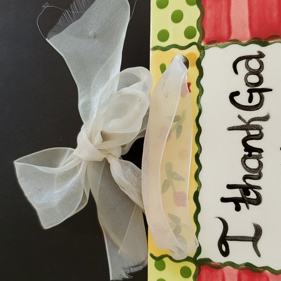 VINTAGE ART OF THE SPRIT SQUARE WALL PLAQUE CERAMIC BIBLE SCRIPTURE HAND PAINTED - Picture 9 of 16